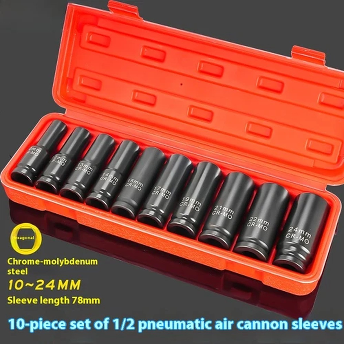 1/2 Extended Hexagon Socket Combination Set Pneumatic Electric Wrench