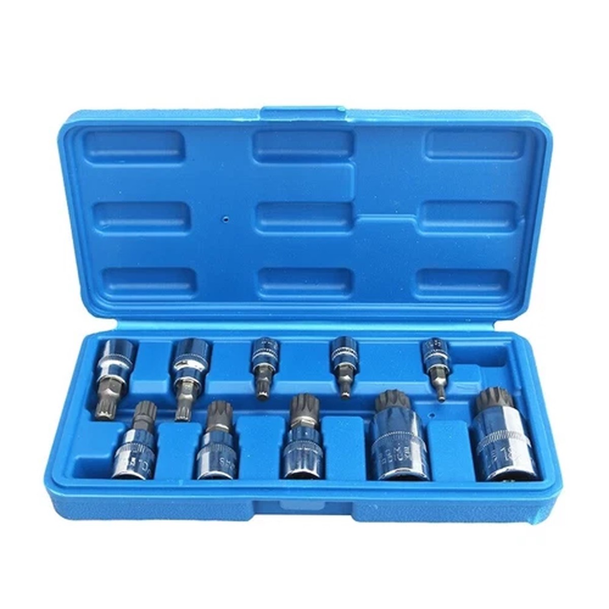 10pc Set Spline Bit Socket 4-18mm Auto Car Anti-Rust  Wrench Hand Tools