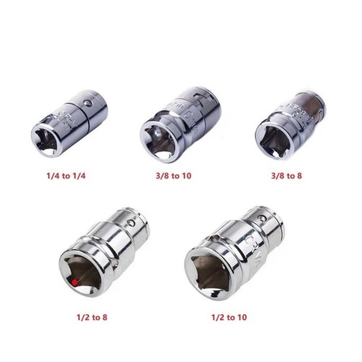 1/4 3/8 1/2 Socket Adapter Chrome Vanadium Steel for Hex Bit Holder Conversion