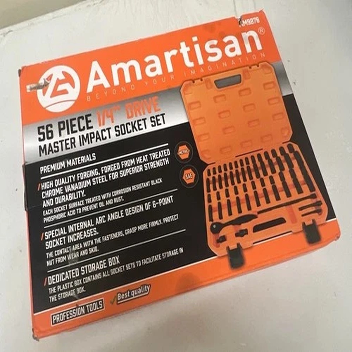 ** Amartisan 56 Piece 1/4 Drive Impact Socket Set **